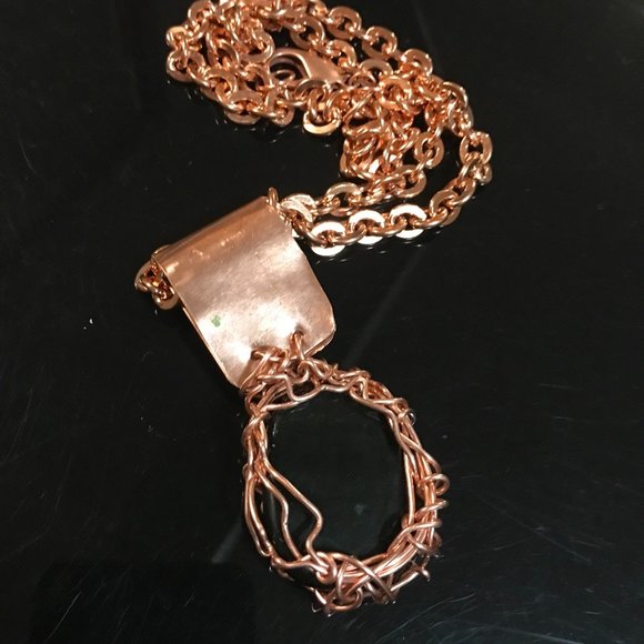 Obsidian Black Copper Heavy Chain Pendant Hip Hop - Picture 14 of 14